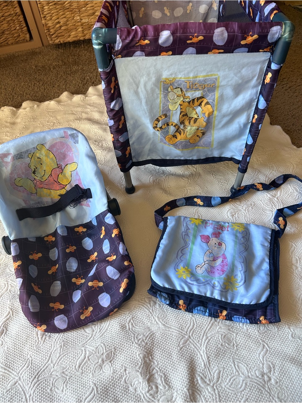 Vintage Winnie the Pooh doll accessories